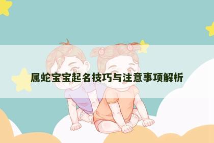 属蛇宝宝起名技巧与注意事项解析