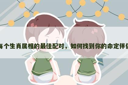 每个生肖属相的最佳配对，如何找到你的命定伴侣